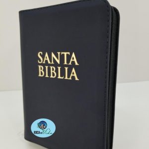 Biblia RVR 1960 Tamaño Compacto Color Negro para Jóvenes con Índice y Cierre