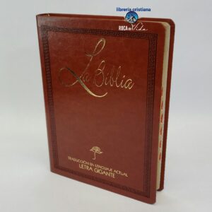Biblia Letra Gigante 14 Puntos TLA Imitación Piel Color Cafe con Índice