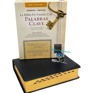 BIBLIA DE ESTUDIO PALABRA CLAVE REINA-VALERA 1960 PIEL FABRICADA NEGRO CON ÍNDICE