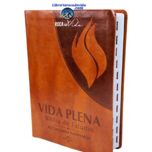 BIBLIA DE ESTUDIO VIDA PLENA AMPLIADA REINA VALERA 1960 CAFE/CAFE CON ÍNDICE