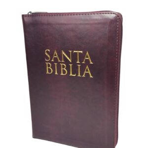 Biblia RVR,1960 Letra Grande 12 puntos Tamaño Manual Color Caoba con Cierre e Índice
