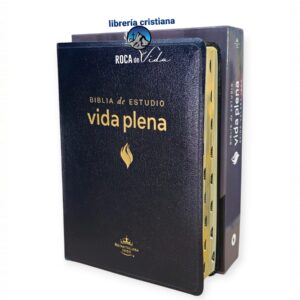 Biblia Pastoral Estudio de la Vida Plena Reina-Valera 1960 piel fabricada negro con indice