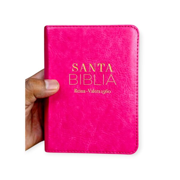 Biblia de Bolsillo RV1960 imit piel fucsia