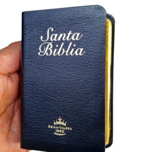 Biblia mini de Bolsillo RVR.1960 Imitación piel negro canto dorado
