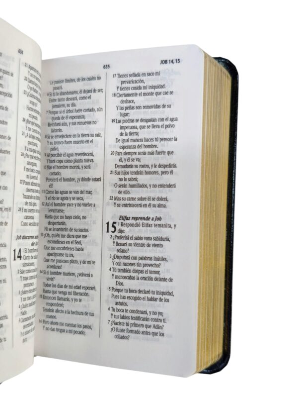 Biblia mini de Bolsillo RVR.1960 Imitación piel negro canto dorado - Image 4