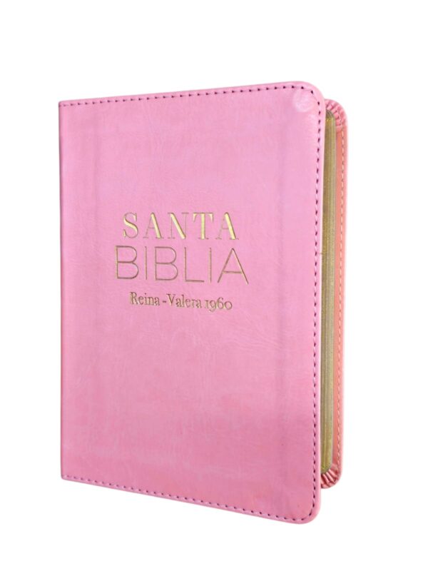 Biblia tamaño Bolsillo Reina-Valera 1960 Imitación Piel rosa