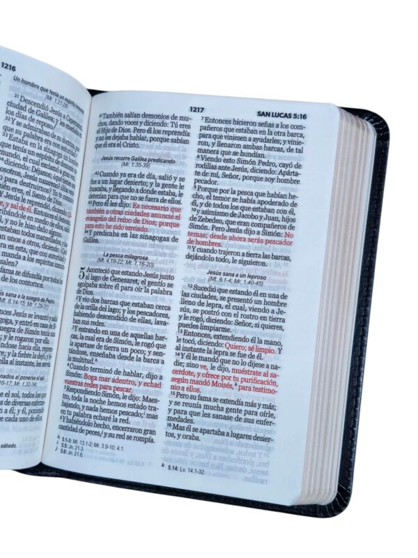 Biblia tamaño Bolsillo Reina-Valera 1960 Imitación Piel negro letra 8 puntos - Image 3