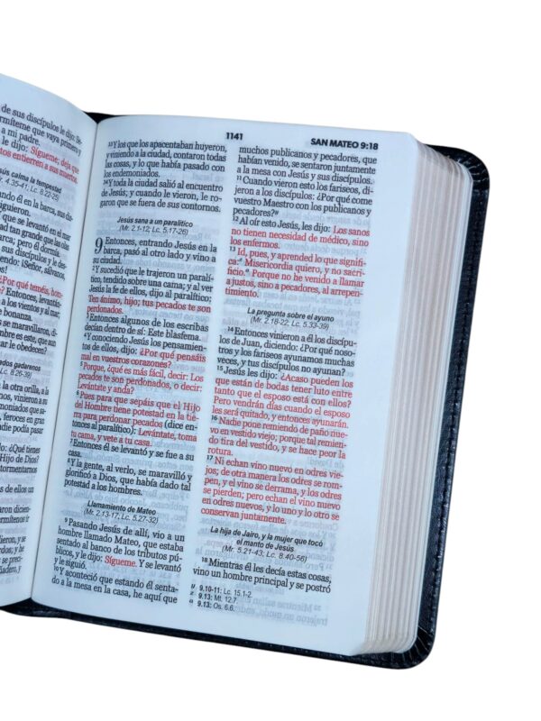 Biblia tamaño Bolsillo Reina-Valera 1960 Imitación Piel negro letra 8 puntos - Image 2
