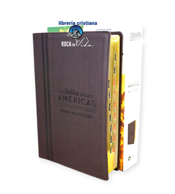 La Biblia DE ESTUDIO DE LAS AMÉRICAS LBLA CAFE LEATHERSOFT COLOR CAFE CON INDICE - Image 2