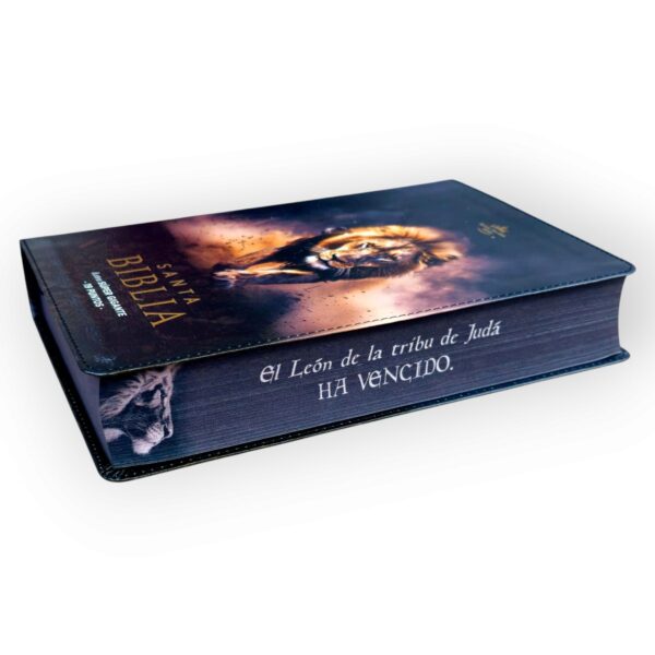 Biblia Letra Súper Gigante 19 punto RV1960 piel negro león Tribu De Juda - Image 3