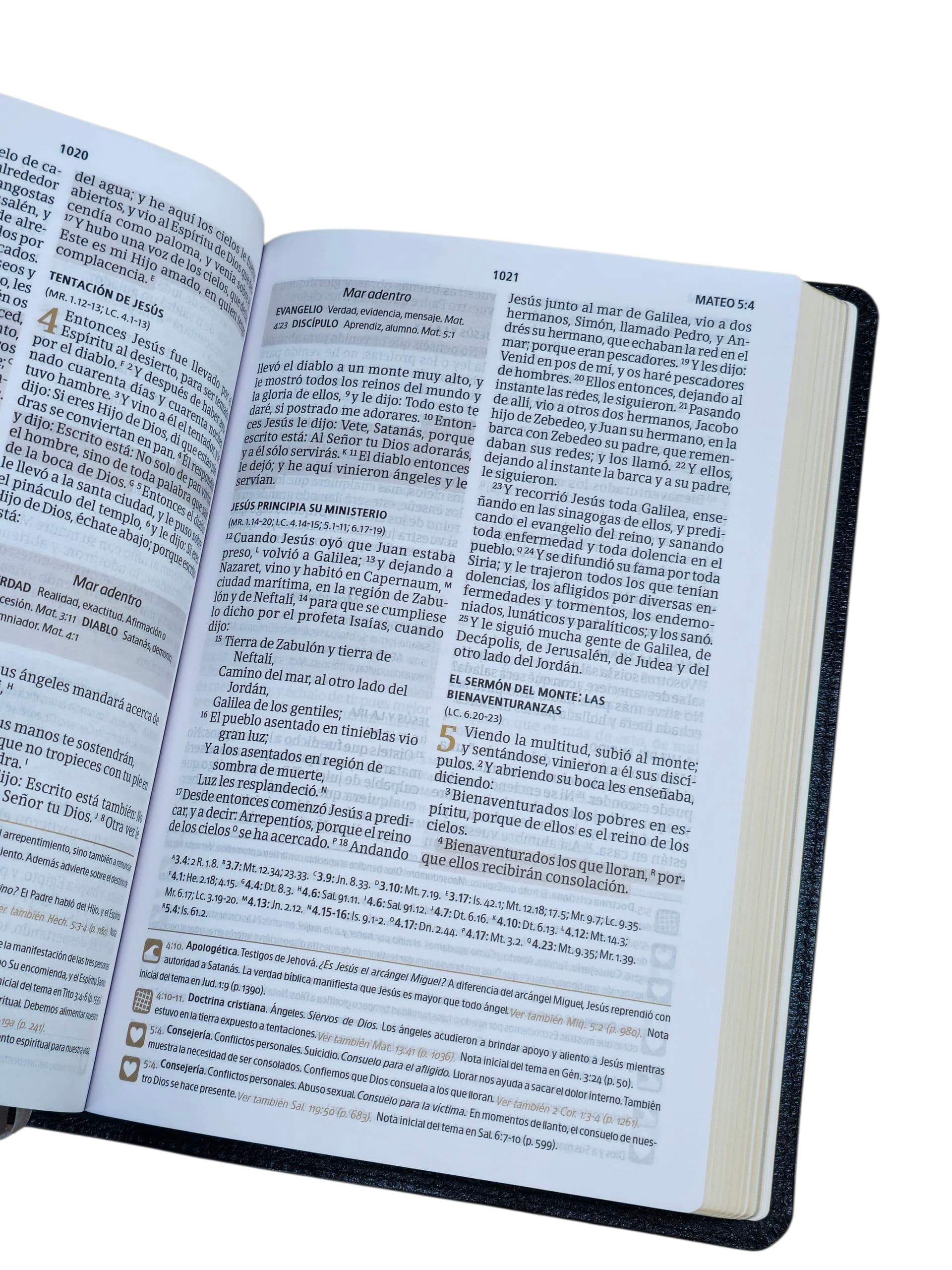 BIBLIA DEL PESCADOR RVR.1960 EDICIÓN LIDERAZGO LETRA GRANDE NEGRO simil piel - Image 2