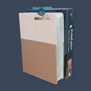 Biblia de Estudio Vida Plena RV1960,para Mujer imit piel , oro Rosa
