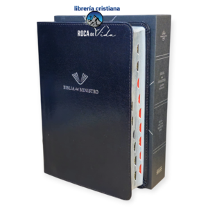 Biblia del Ministro Letra Grande RV1960 Ed. Ampliada, con Manual del Ministro piel fabricada negro con índice
