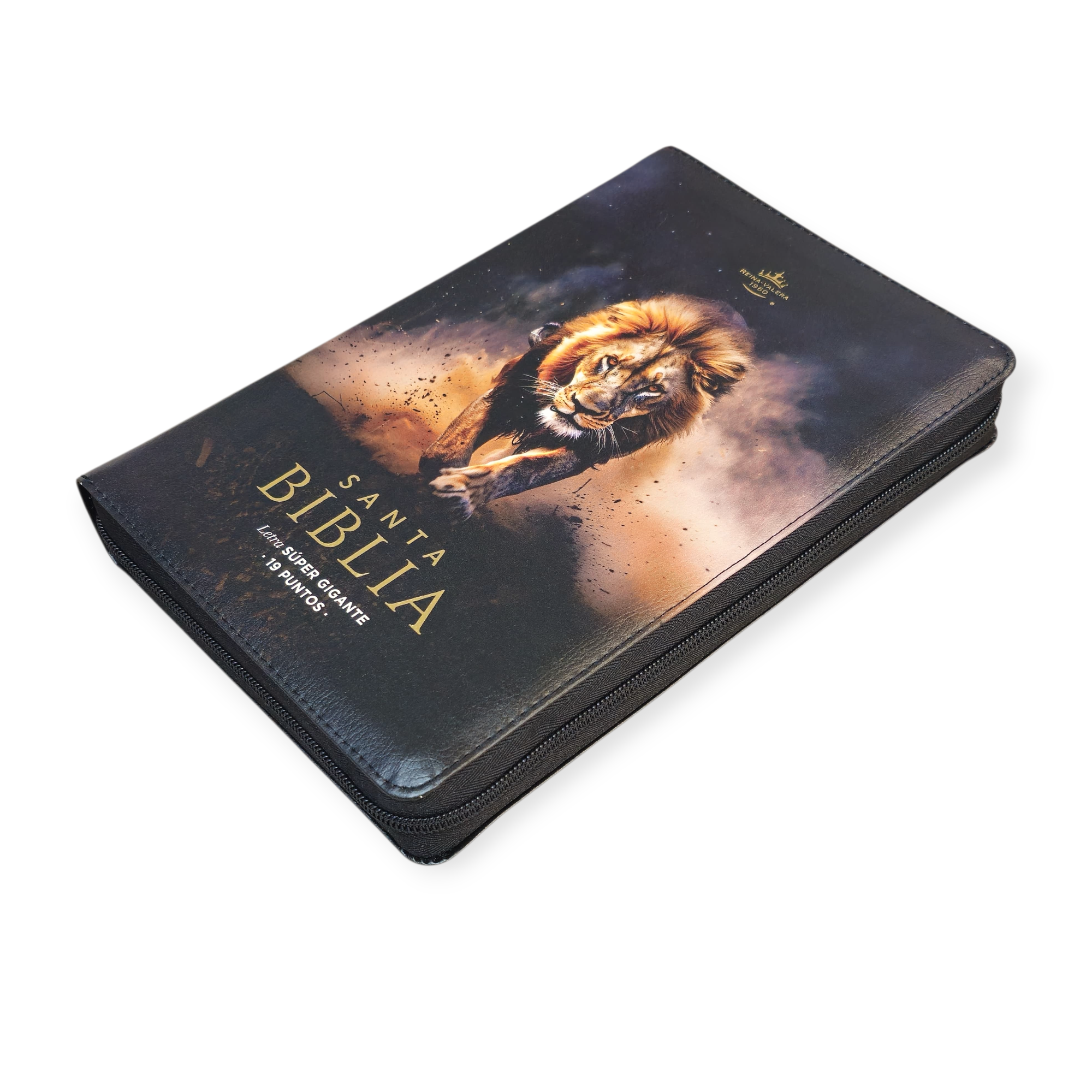 Biblia Letra Súper Gigante 19 punto RV1960 negro león De La Tribu Juda Cierre - Image 2