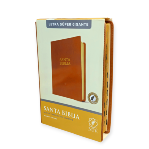 Biblia NTV LETRA SUPER GIGANTE SENTI PIEL CAFE CON INDICE