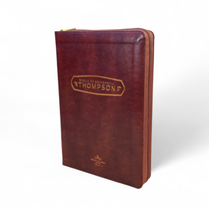 Biblia de estudio Thompson de referencia Reina-Valera 1960 piel cafe con indice y cierre
