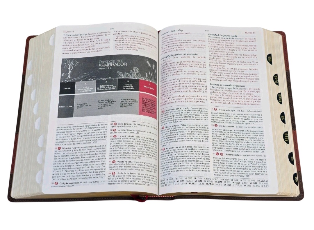 Biblia de estudio RVR, revisando Y ampliada Matthew Henry marrón con índice - Image 4