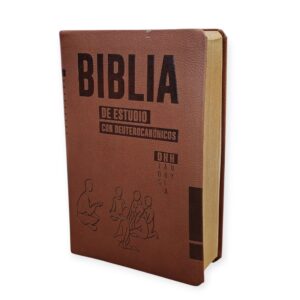 Biblia de Estudio Dios habla hoy con Deuterocanónicos Imitación Piel Cafe